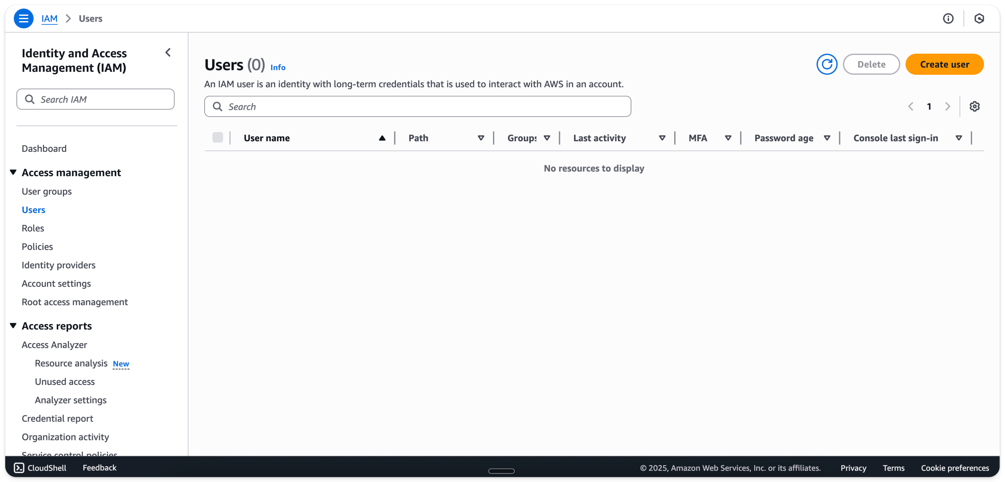 AWS IAM Management Console - 새 사용자 추가
