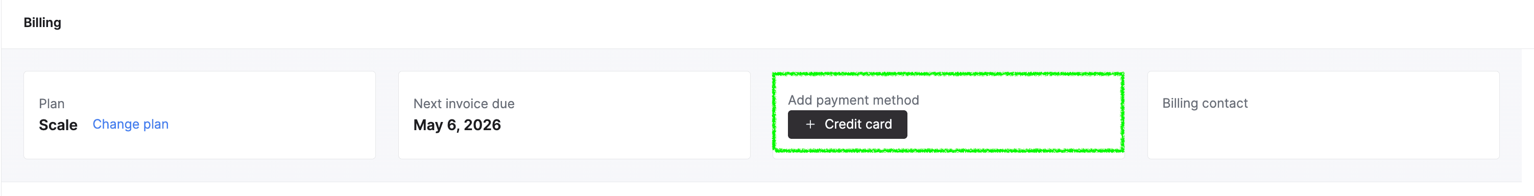 Adicionar uma forma de pagamento