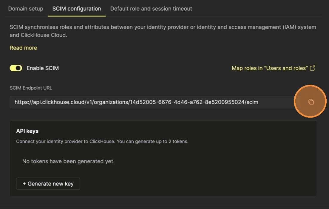 Переключатель Enable SCIM