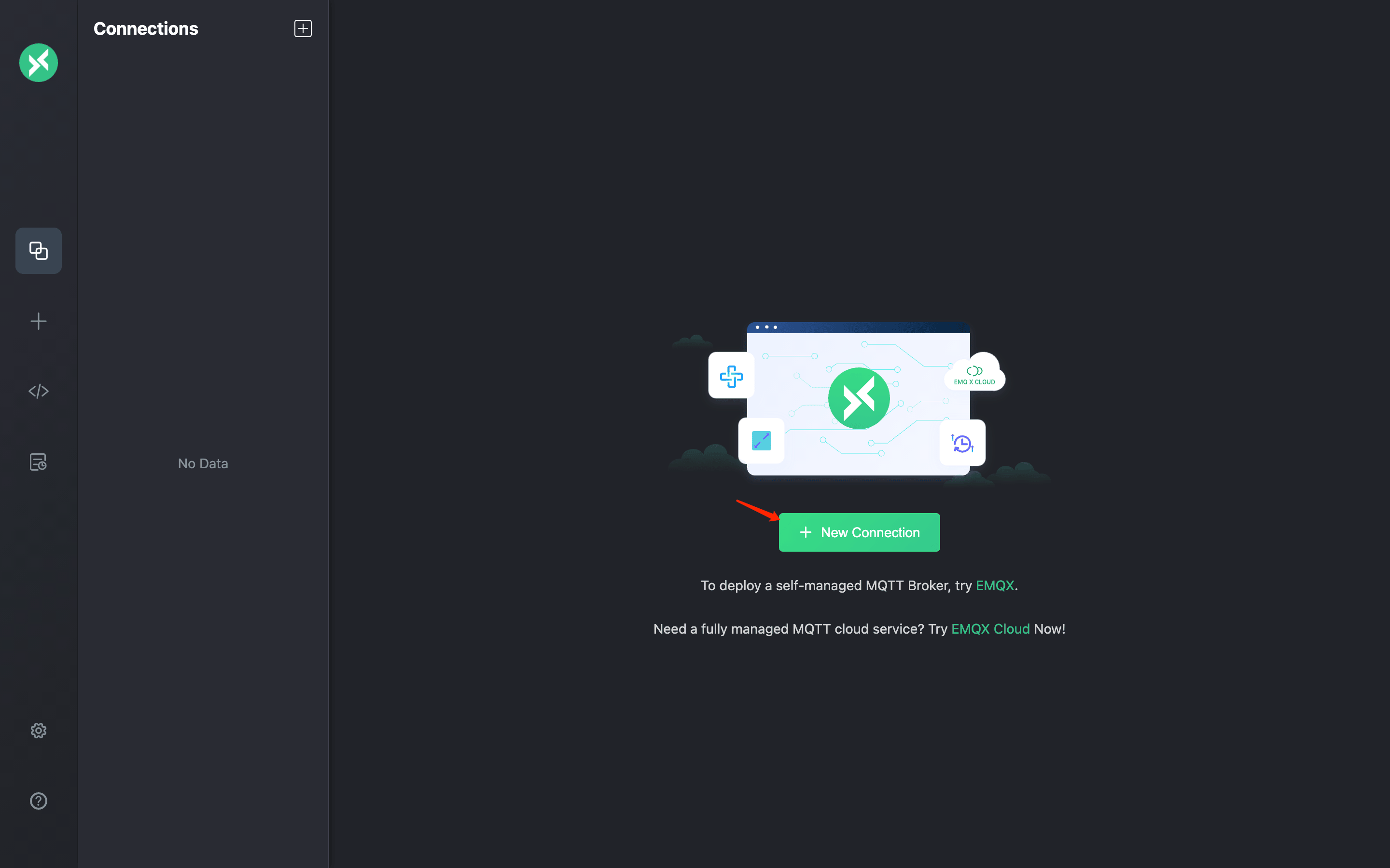 显示客户端界面的 MQTTX 概览