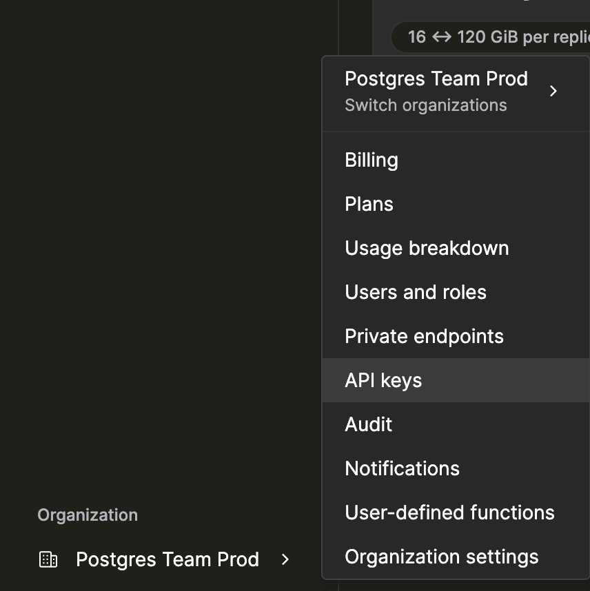 Users and roles 메뉴