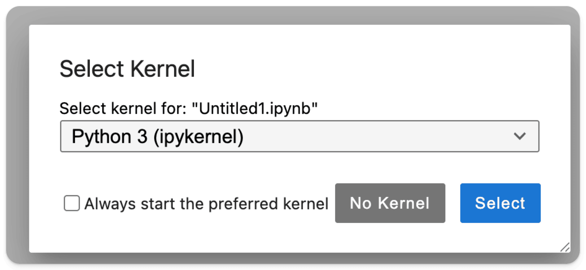 Selecionar kernel